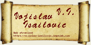 Vojislav Isailović vizit kartica